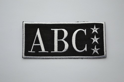 Abc embroidered band iron - band, iron-on